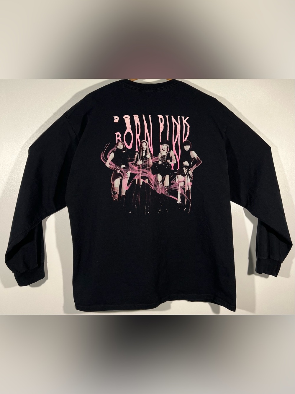 BLACKPINK Born Pink World Tour Long Sleeve Shirt Men XL Black Box Logo 2022